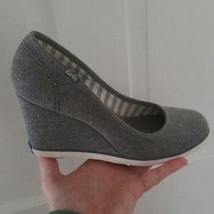 Keds wedge grey shoes